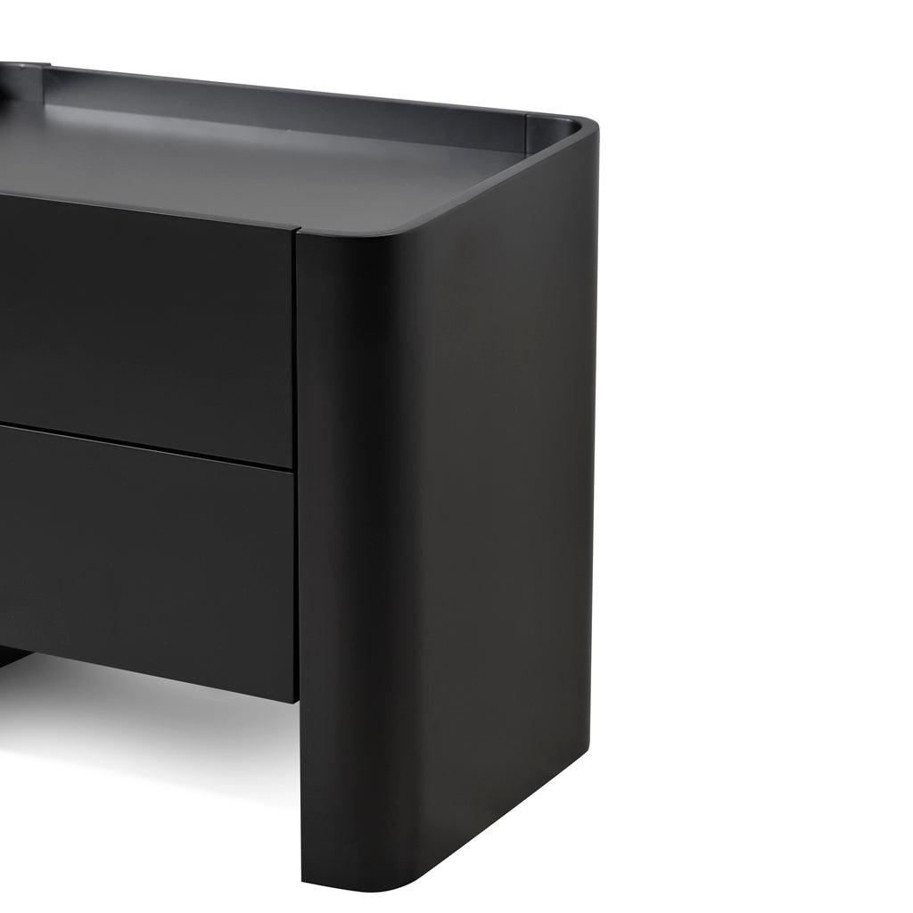 CST8849-IG Bedside Table - Matte Black - Furniture Castle