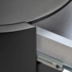 CST8850-IG Bedside Table - Full Matte Black - Furniture Castle