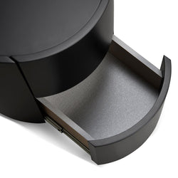 CST8850-IG Bedside Table - Full Matte Black - Furniture Castle