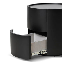 CST8850-IG Bedside Table - Full Matte Black - Furniture Castle