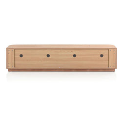 Curved 2m TV Unit - Natural - Furniture Castle