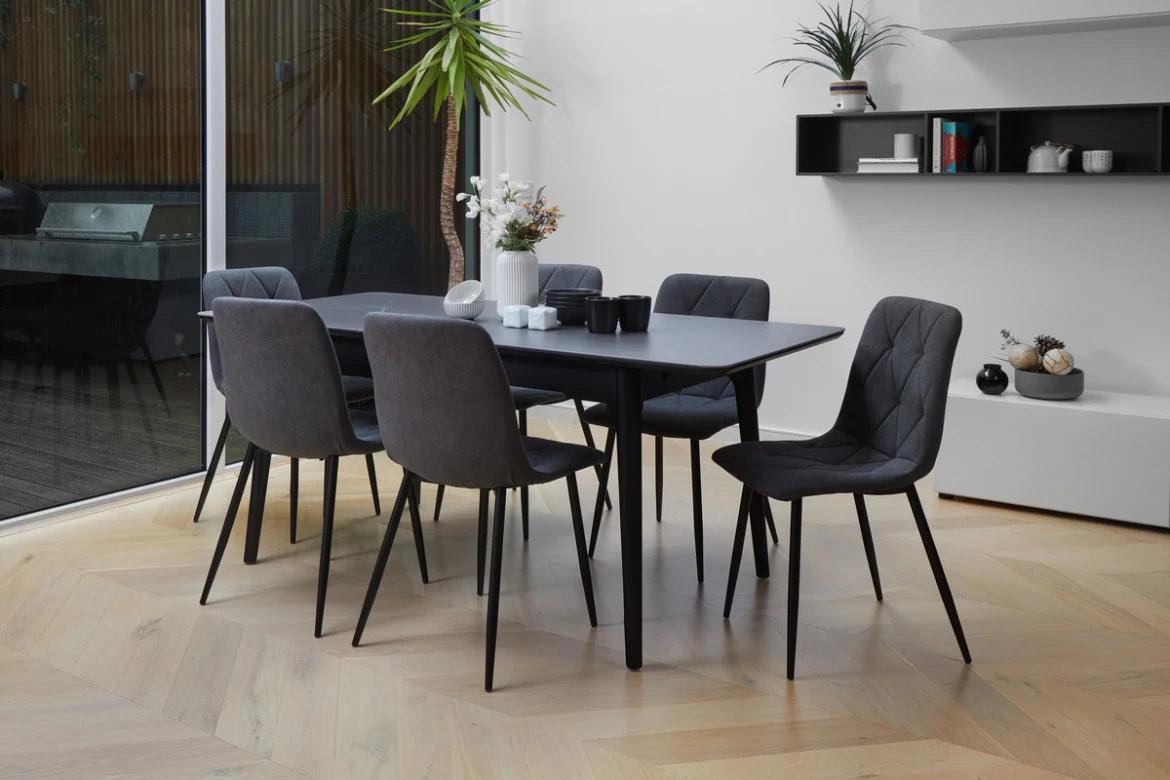 Den Dining Chair Grey Set of 2 - Furniture Castle