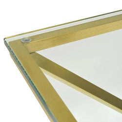 Diamond 1.2m Glass Console Table - Gold Base - Furniture Castle