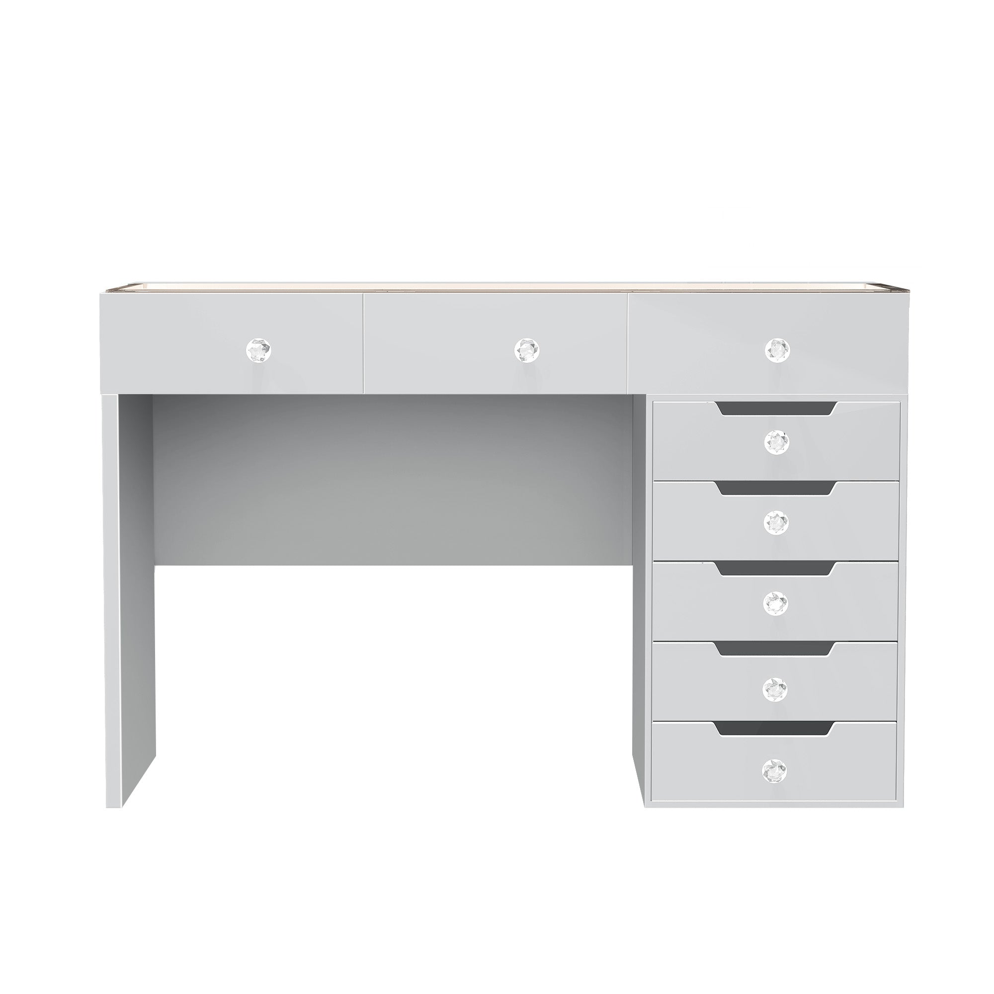 Diana Vanity Desk - 8 Storage Drawers with Lights