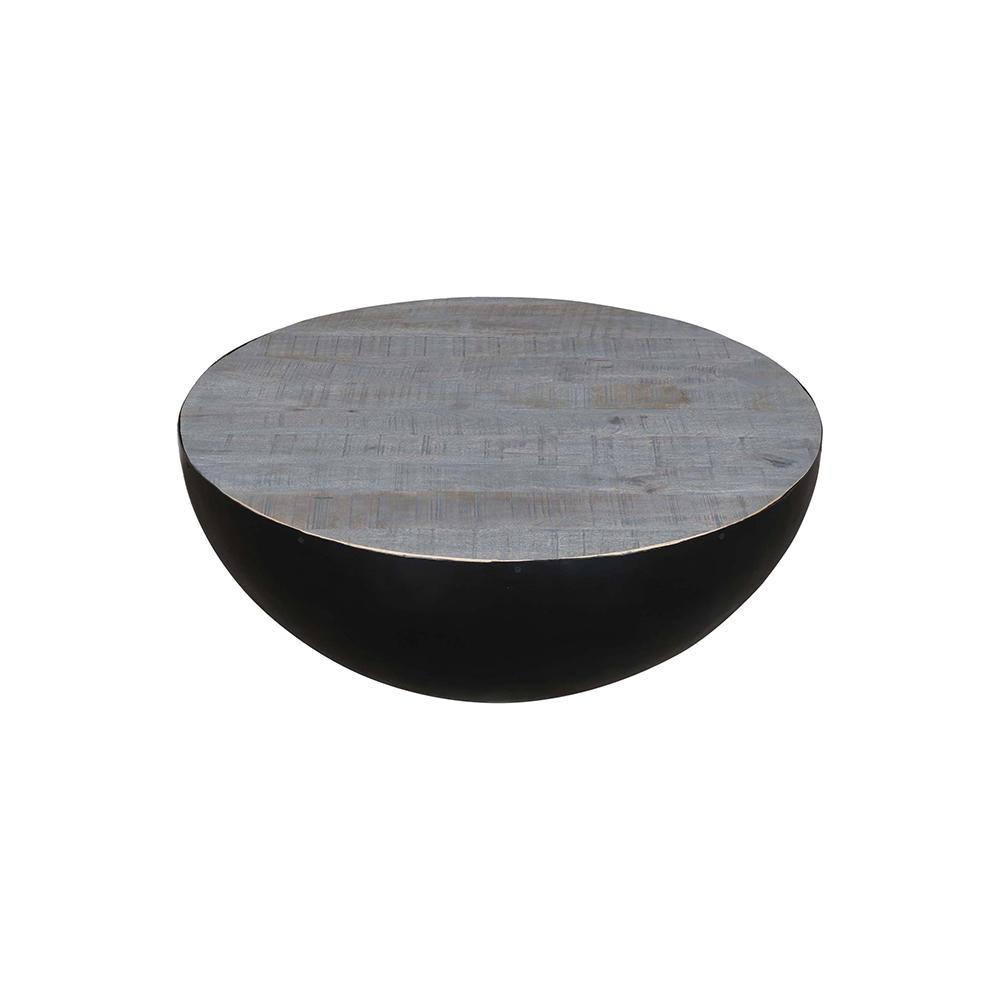 Drumster Coffee Table Grey - L90 X W90 X H38 - Furniture Castle