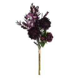 Rogue Vanda Chrysanthemum Peony Mix Bouquet Burgundy & Green 40x40x70cm
