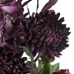 Rogue Vanda Chrysanthemum Peony Mix Bouquet Burgundy & Green 40x40x70cm
