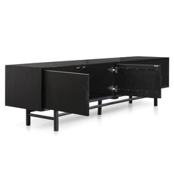 Eddie 2.1m Entertainment TV Unit - Black - Furniture Castle