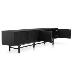 Eddie 2.1m Entertainment TV Unit - Black - Furniture Castle
