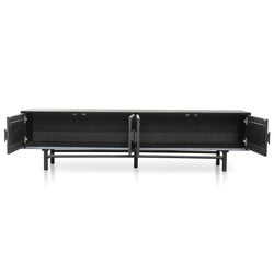 Eddie 2.1m Entertainment TV Unit - Black - Furniture Castle
