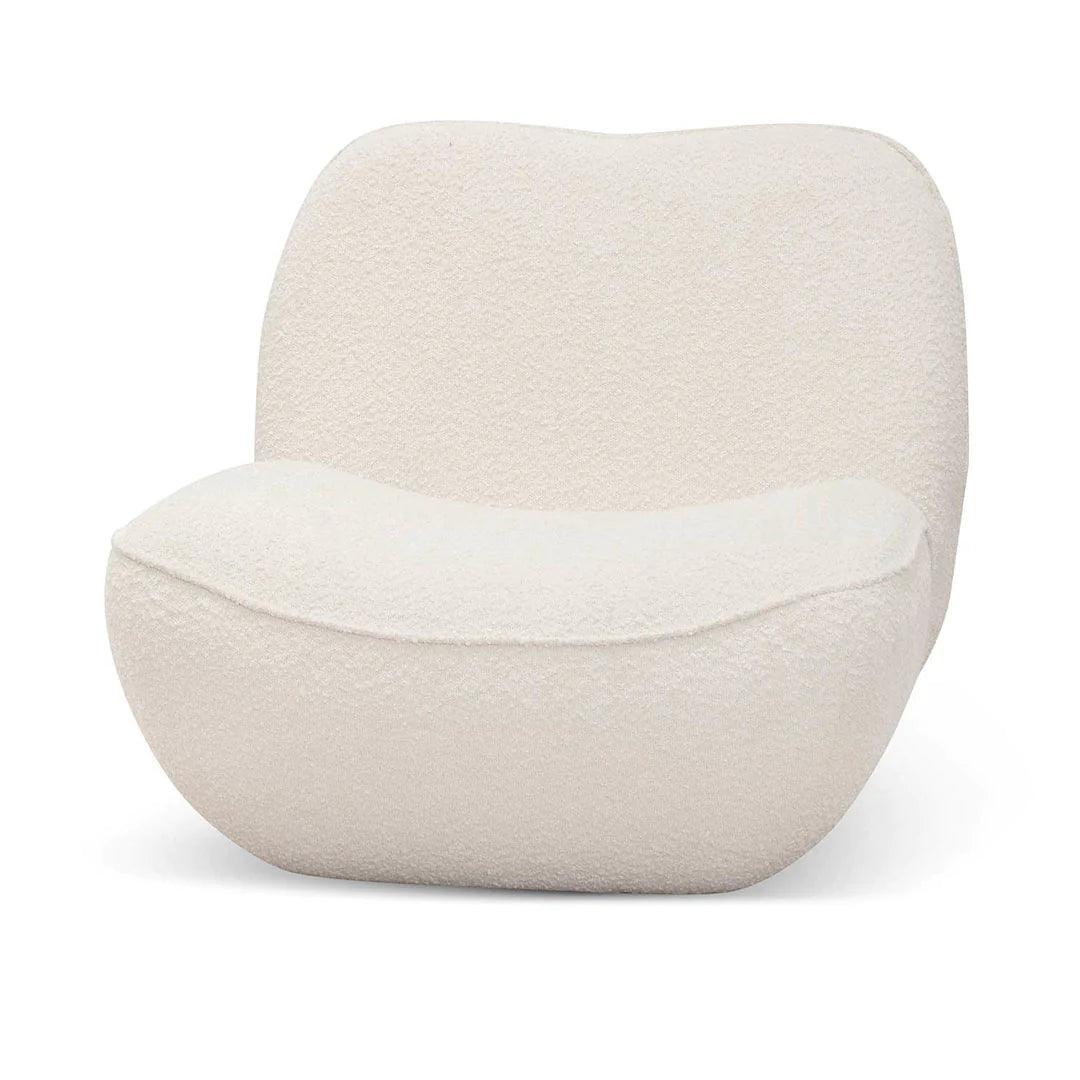 Eddie Lounge Chair - Ivory White Boucle - Furniture Castle