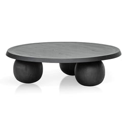 Ellme 100cm Ball Coffee Table - Full Black - Furniture Castle