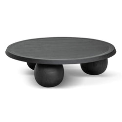 Ellme 100cm Ball Coffee Table - Full Black - Furniture Castle