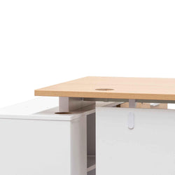 Evlyn 160cm Right Return Executive Office Desk - Natural - Furniture Castle