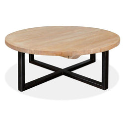 Ex Display - CCF425 Reclaimed 100cm Round Coffee Table - Furniture Castle
