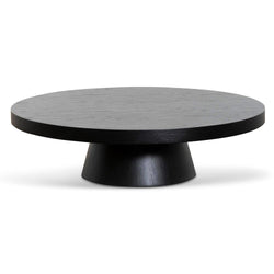 Ex Display - CCF6604-CN 1.1m Round Coffee Table - Black Oak - Furniture Castle