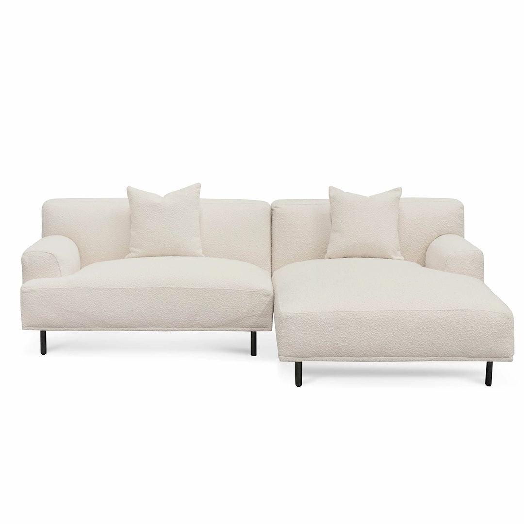 Ex Display - CLC6647-CA Right Chaise Sofa - Ivory White Boucle - Furniture Castle