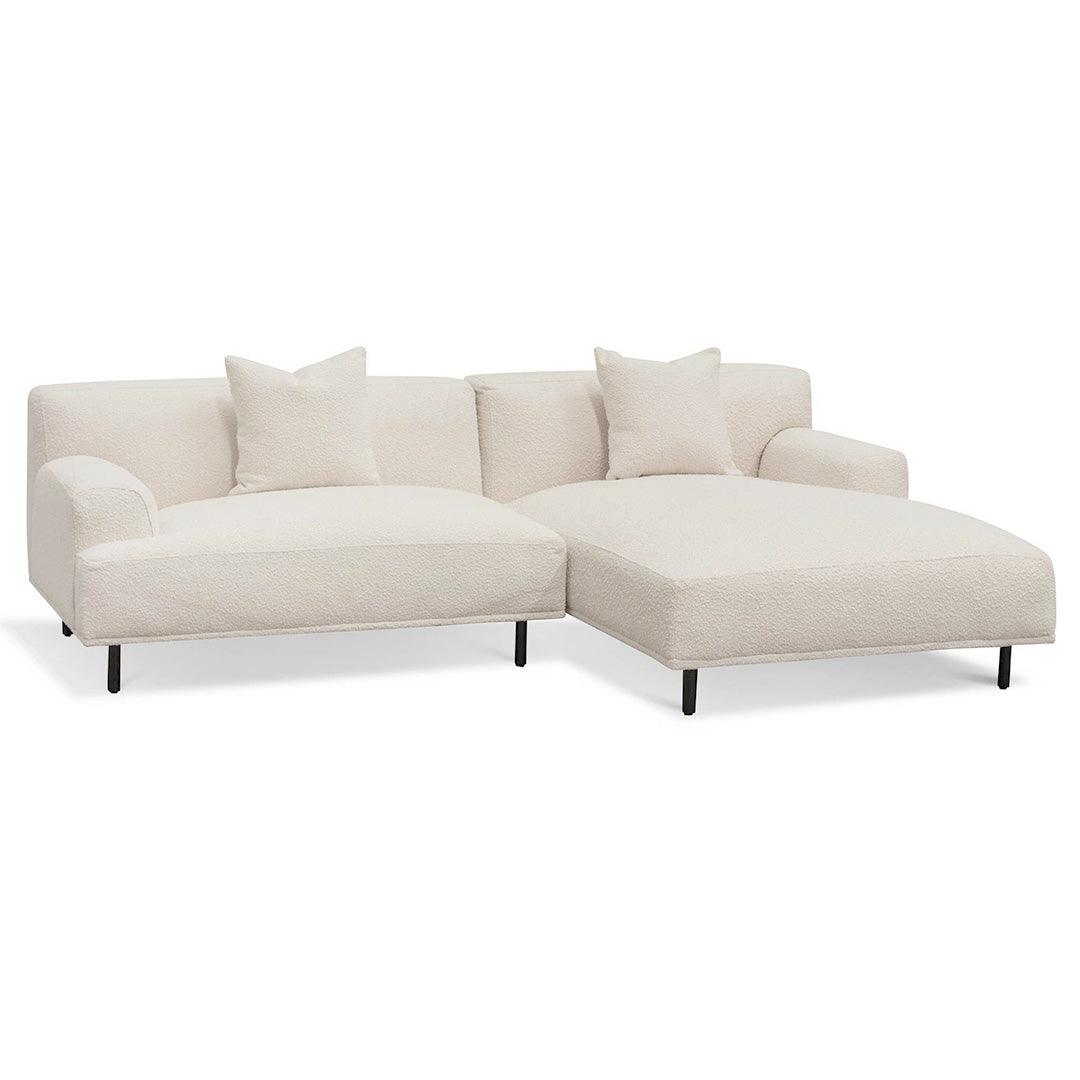 Ex Display - CLC6647-CA Right Chaise Sofa - Ivory White Boucle - Furniture Castle