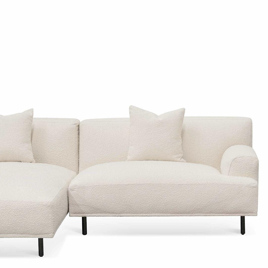Ex Display - CLC6648-CA Left Chaise Sofa - Ivory White Boucle - Furniture Castle
