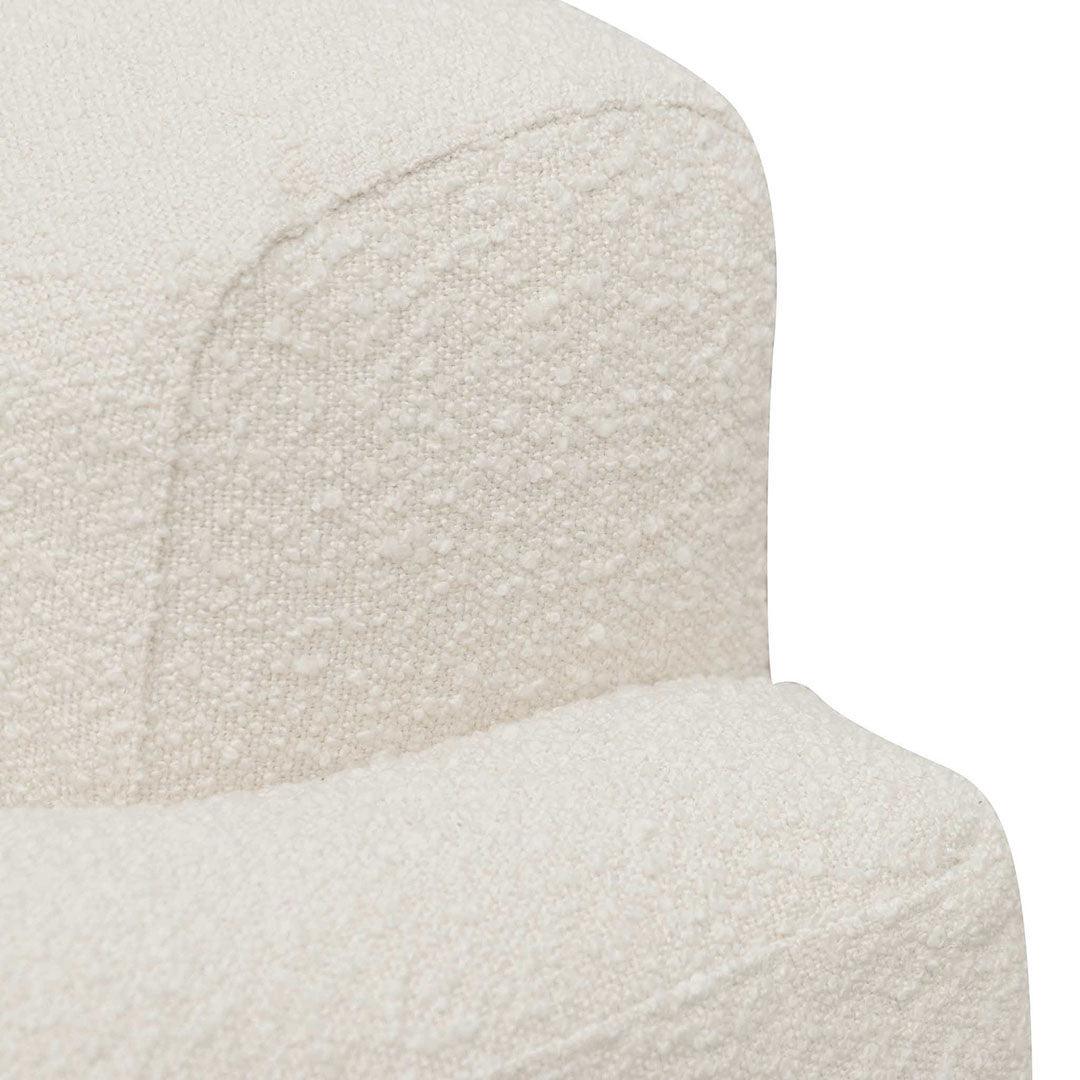 Ex Display - CLC6648-CA Left Chaise Sofa - Ivory White Boucle - Furniture Castle