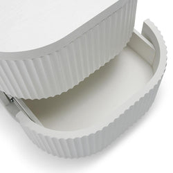 Ex Display - CST8344-DW Bedside Table - Full White - Furniture Castle