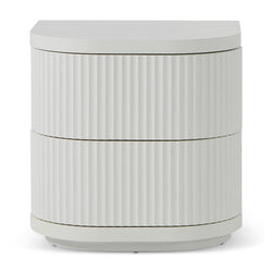 Ex Display - CST8344-DW Bedside Table - Full White - Furniture Castle