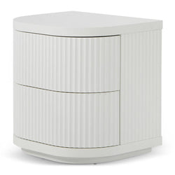 Ex Display - CST8344-DW Bedside Table - Full White - Furniture Castle