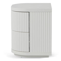 Ex Display - CST8344-DW Bedside Table - Full White - Furniture Castle