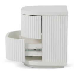Ex Display - CST8344-DW Bedside Table - Full White - Furniture Castle
