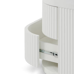 Ex Display - CST8344-DW Bedside Table - Full White - Furniture Castle