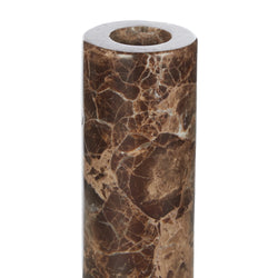 Albert Marble Candle Holder 8x8x12cm Brn