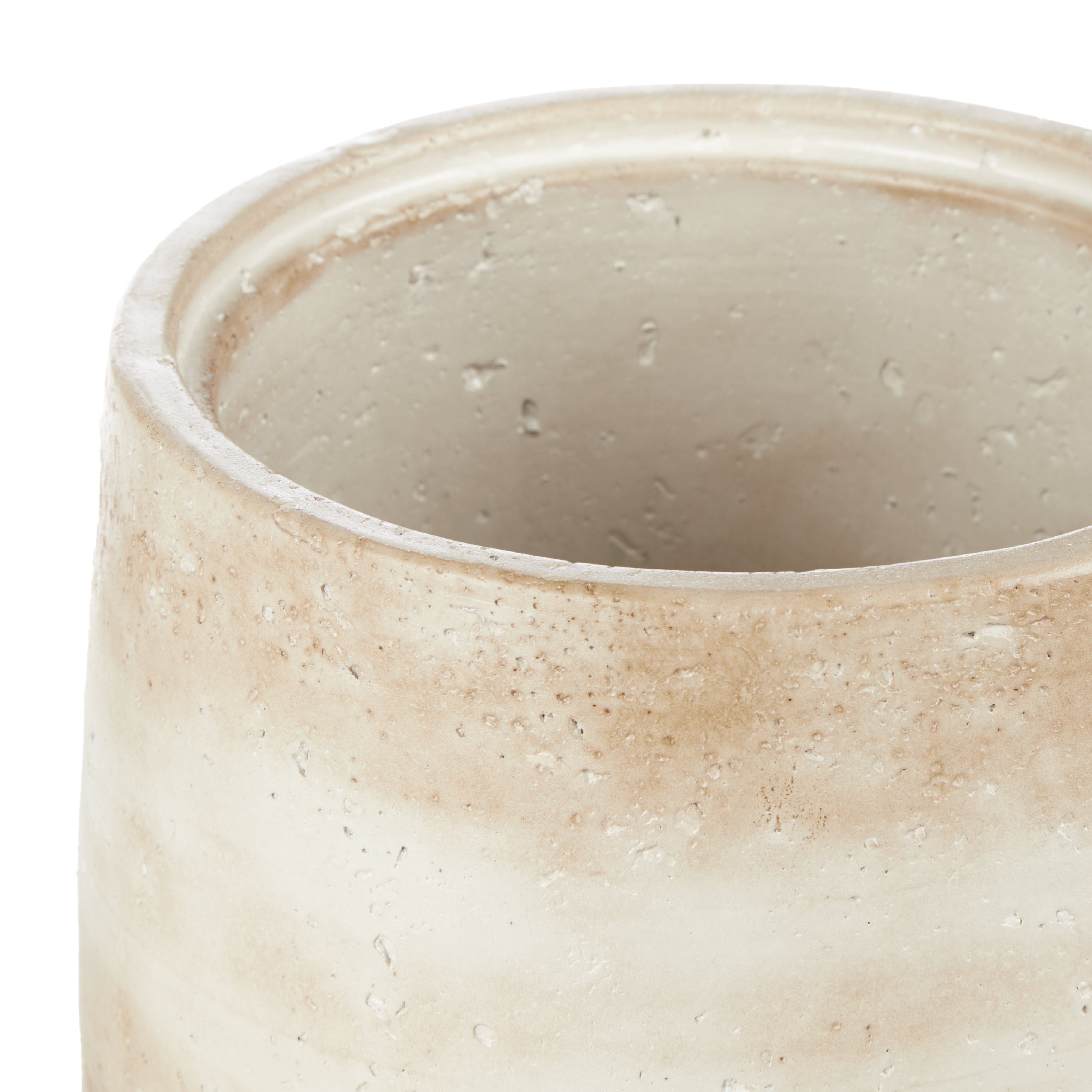 Amalfi Napier Canister Travertine 20x20x26cm