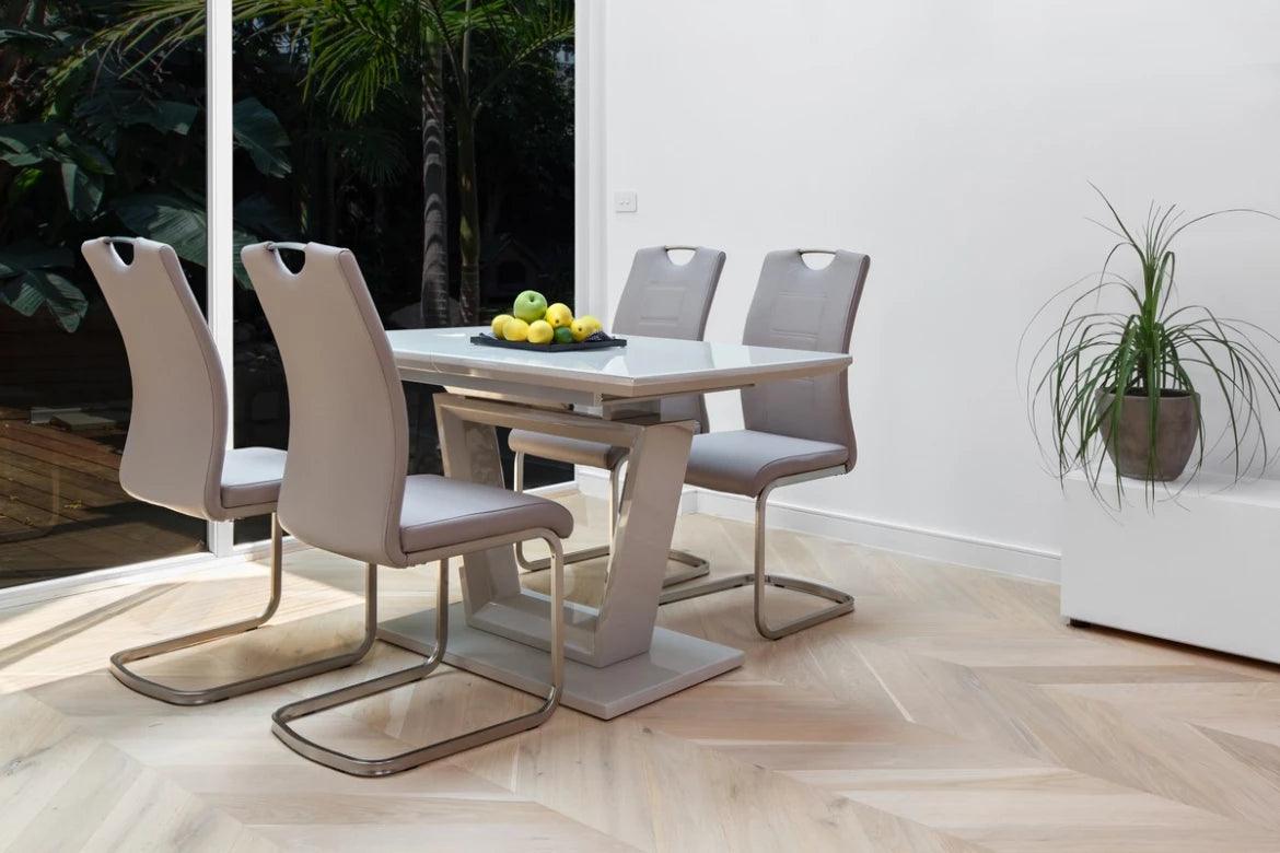 Falls Extension Dining Table Cappuccino - Furniture Castle