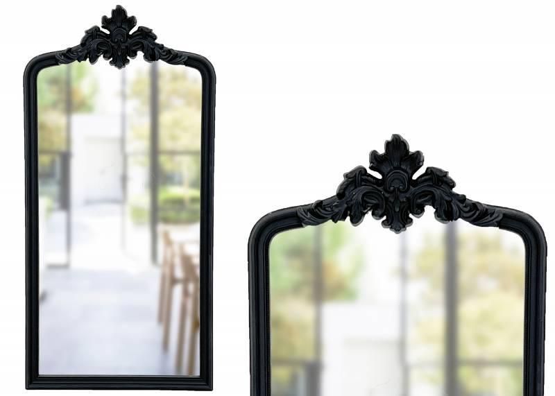 FC Baroque Arched Mirror Black - Furniture Castle