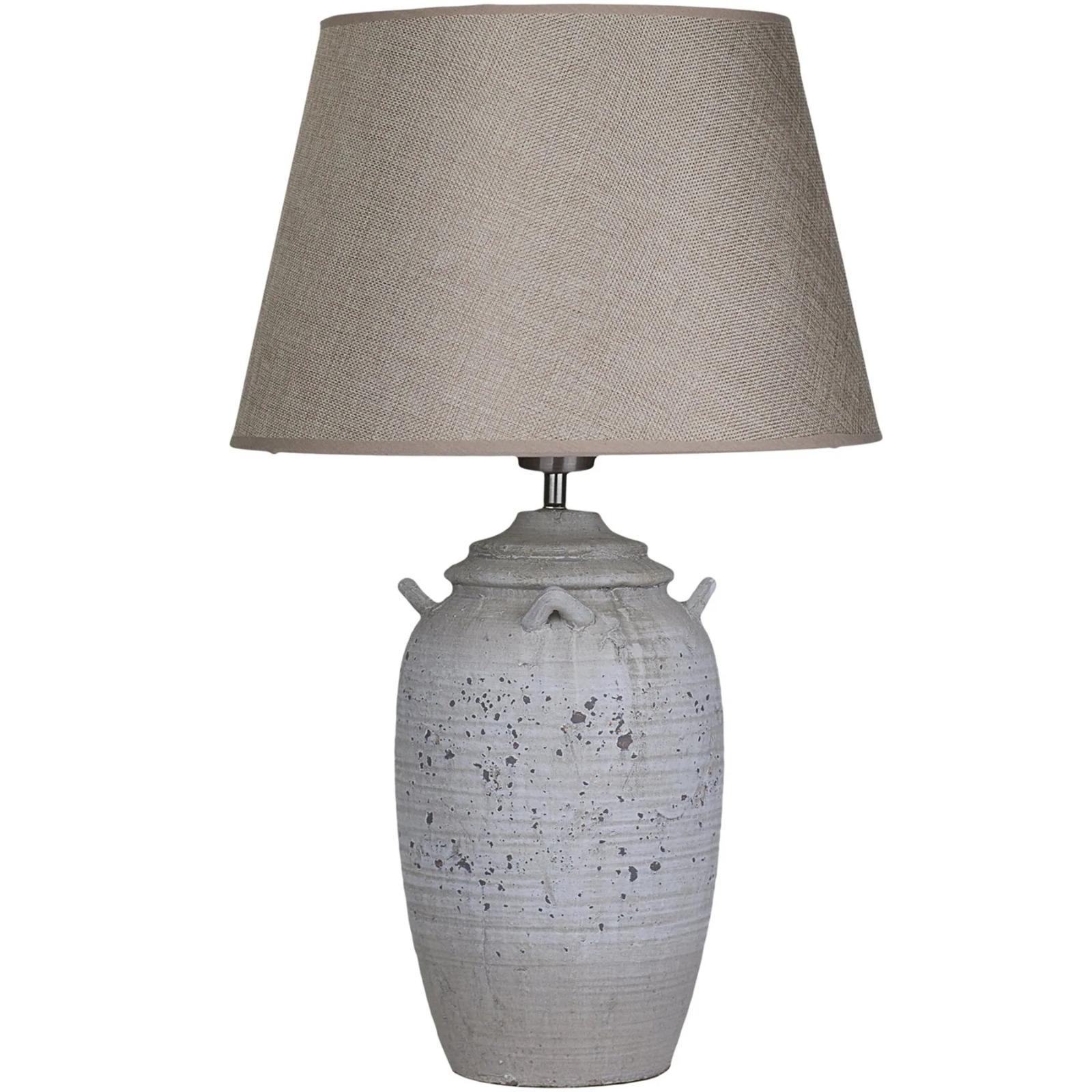 FC Ebony Ceramic Table Lamp - Grey - Furniture Castle