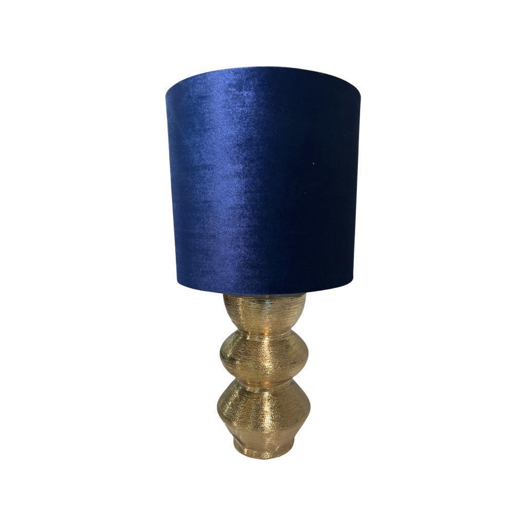 FC Goldie Ceramic Lamp 33x67cm Gold/Navy - Furniture Castle