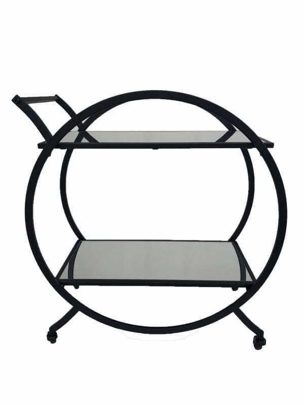 FC Iggy Bar Cart Black - Furniture Castle
