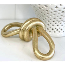 FC Poly Gold Leaf Double Loop Tie 21X9X8 - Furniture Castle