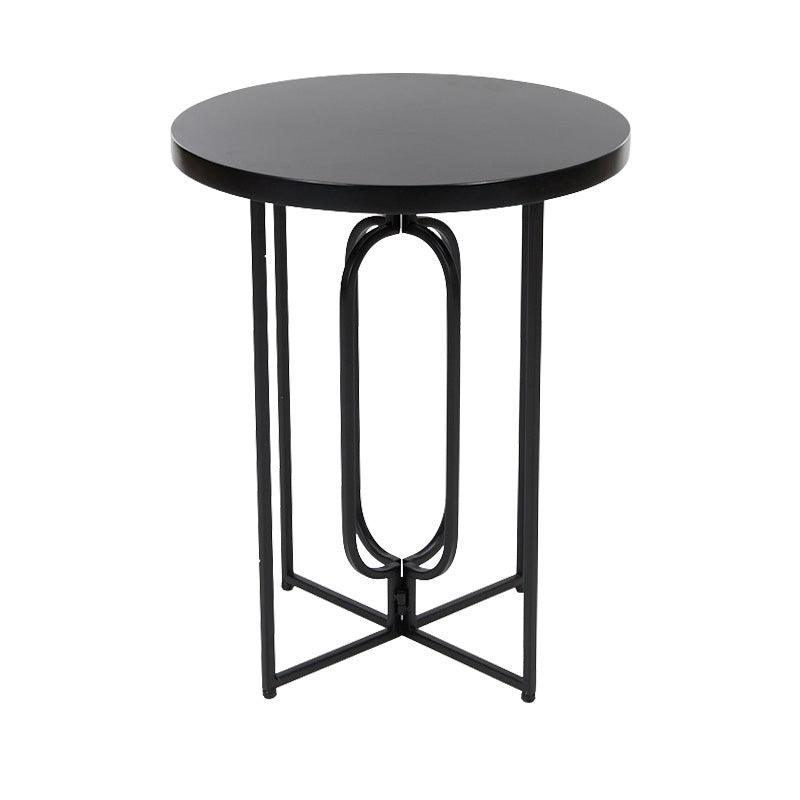 FC Rigg Wood/Metal Side Table 40x50cm Black - Furniture Castle