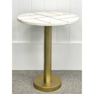 FC Side Table Marble (Gold Plated) - Furniture Castle