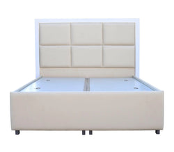 Fiona Beige Queen Bed With Storage - Furniture Castle