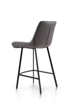 Flint Bar Stool Charcoal Set of 2 - Furniture Castle