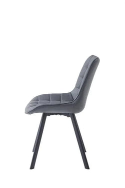 Foris Dining Chair Grey Set of 2 - Furniture Castle