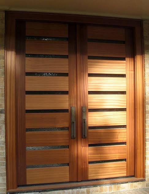 Gaint Main Entry Door Teak wood With Glass - Furniture Castle