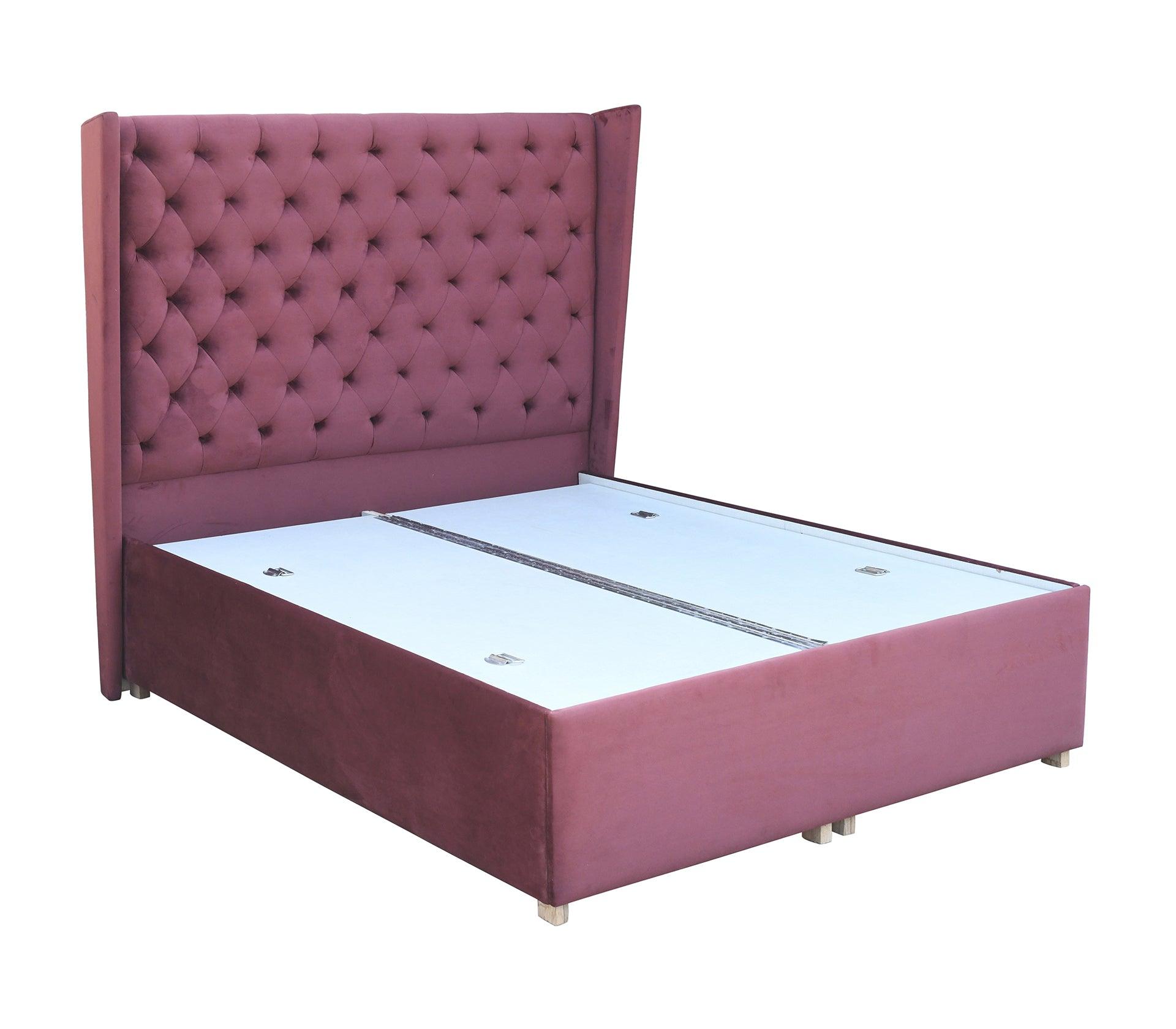 Garvey Grape Queen Bed With Storage - Furniture Castle