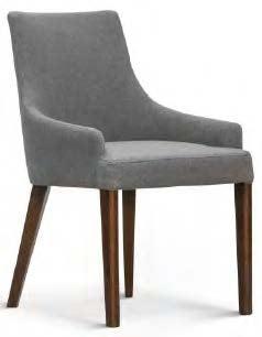 Italina Roma Dining Chair Fabric Grey - Furniture Castle
