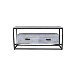 Jessica Coffee Table 2 Drawer Grey - Furniture Castle