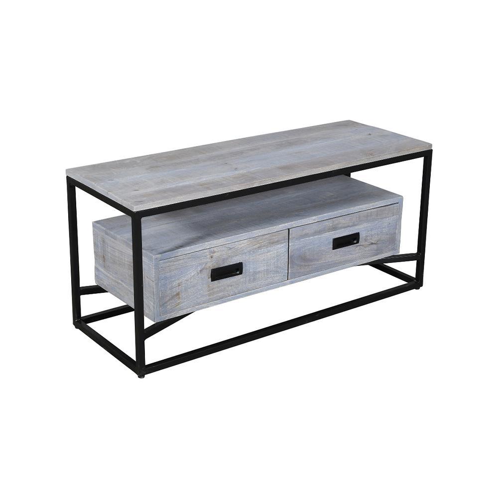 Jessica Coffee Table 2 Drawer Grey - Furniture Castle
