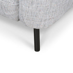 FC Armchair in Light Spec Grey - Black Metal Legs