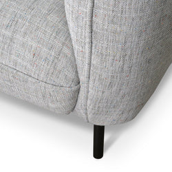 FC Armchair in Light Spec Grey - Black Metal Legs